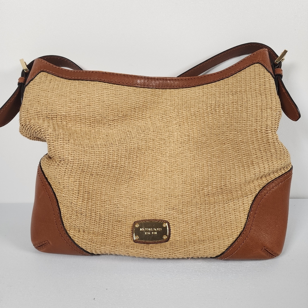 Michael Kors basket weave shoulder bag
